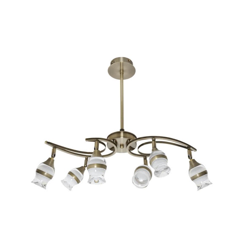 Lámpara Zodiaco cuero 6 x LED 5W 4000K Fabrilamp